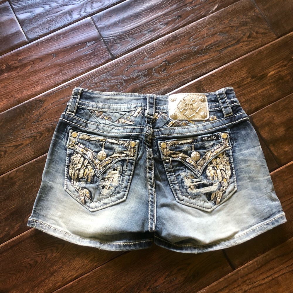 Womens “Miss Me” Denim Shorts